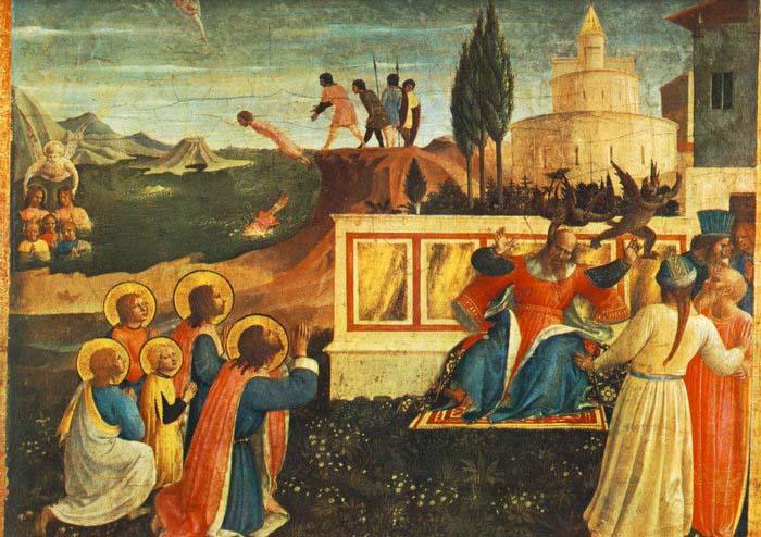 ANGELICO  Fra Saint Cosmas and Saint Damian Salvaged china oil painting image